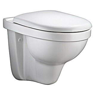 Geberit Renova Comfort Wand-WC Typ 1 (Mit Spülrand, Mit schmutzabweisender Glasur, Spülform: Tief, WC Abgang: Waagerecht, Weiß)