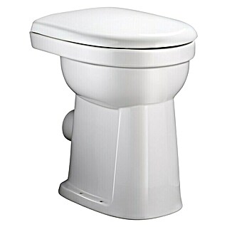 Geberit Renova Comfort Stand-WC Typ 3 (Mit Spülrand, Mit schmutzabweisender Glasur, Spülform: Flach, WC Abgang: Waagerecht, Weiß)