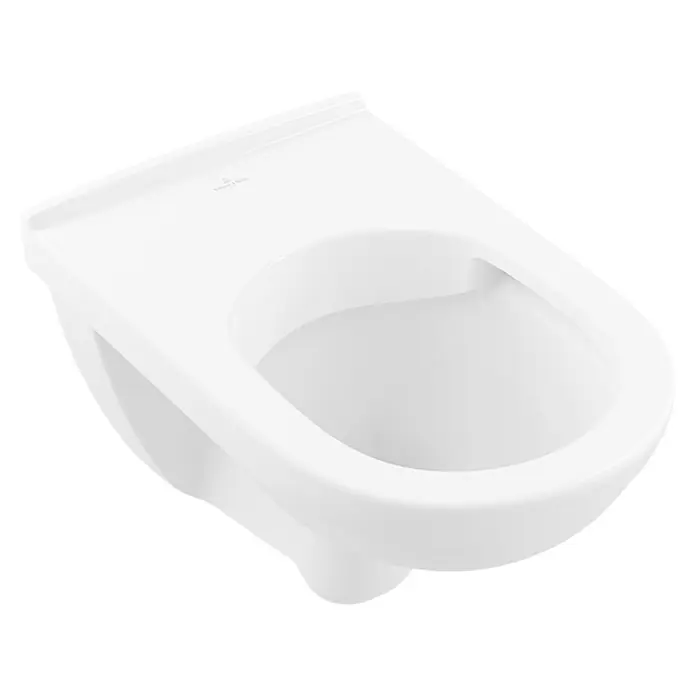 Villeroy & Boch O.novo Wand-WC Typ 1 - Spülrandlos, Ohne Spezialglasur, Spülform: Tief, WC Abgang: Waagerecht, Weiß - Wand-Tiefspülklosett in Weiß: Modernes Design für Badezimmer, mit klaren Linien und einfacher Installation. Ideal für stilvolle und funktionale Badgestaltung.
