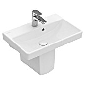 Villeroy & Boch Avento Waschtisch Compact (55 x 37 cm, Ohne Beschichtung, Mit Überlaufloch, Keramik, Weiß)