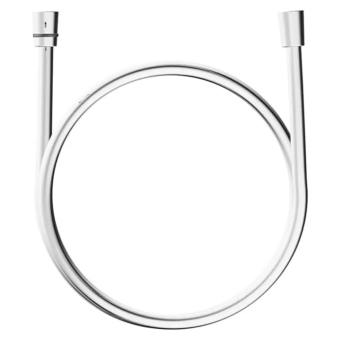 Hansa Brauseschlauch Silverjet - Länge: 125 cm, ½″, Kunststoff, Chrom - Silberfarbener Brauseschlauch in U-Form mit Anschlüssen an beiden Enden. Das Zubehör für Dusche und Bad ist glänzend.