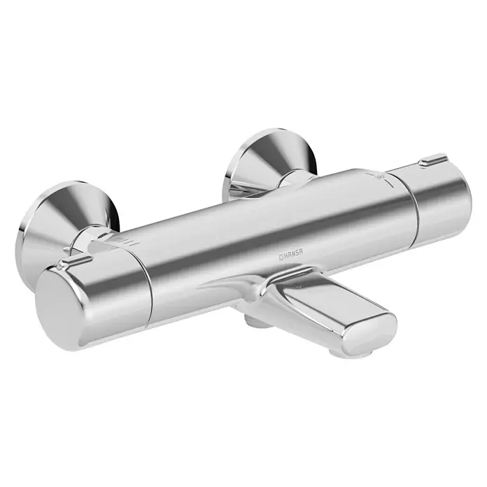 Hansa Micra Wannenthermostat - Chrom, Glänzend - Glänzende Chrom-Thermostatbatterie von HANSA für die Dusche. Das elegante Design mit präziser Temperaturregelung sorgt für Komfort und Sicherheit.