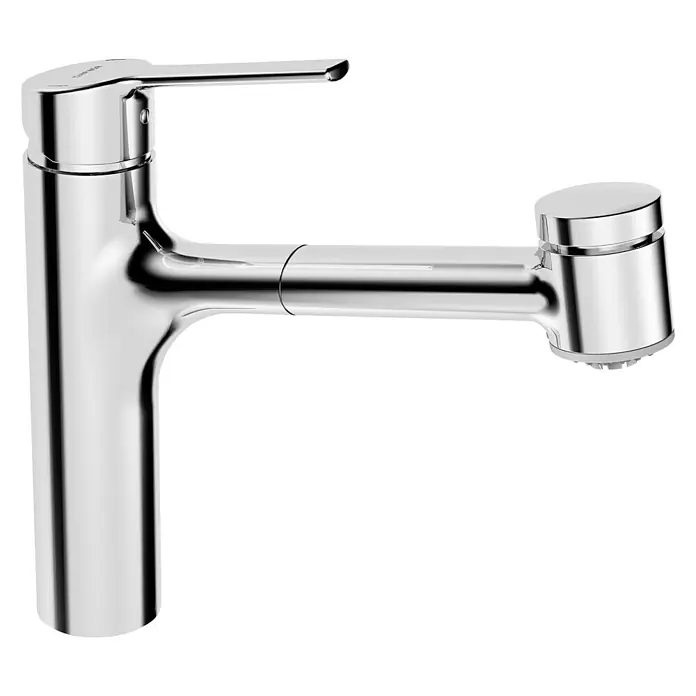 Hansa Ronda SpültischarmaturNiederdruck, Chrom, Glänzend - Glänzender Chrom-Küchenarmatur mit ausziehbarer Brause für flexible Nutzung und moderne Optik in jeder Küche.