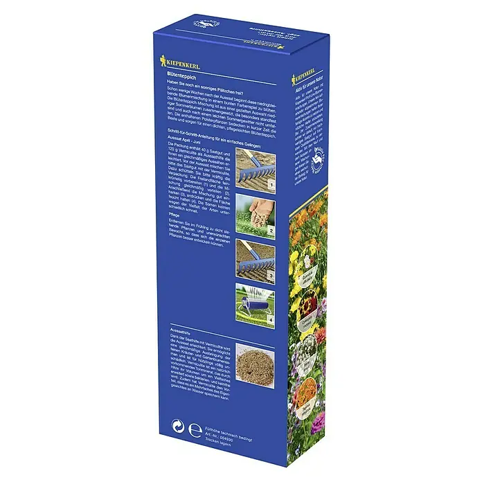 Kiepenkerl Blumensamen - Blütenteppich - Kiepenkerl Blütenteppich Samenpackung: Eine Mischung für einen bunten Blütenteppich, die niedrige Sommerblumen für dichte Beete enthält.