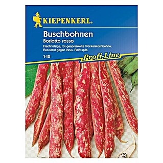 Kiepenkerl Profi-Line Gemüsesamen Buschbohne (Borlotto Rosso, Phaseolus vulgaris var. nanus, Erntezeit: Juli)