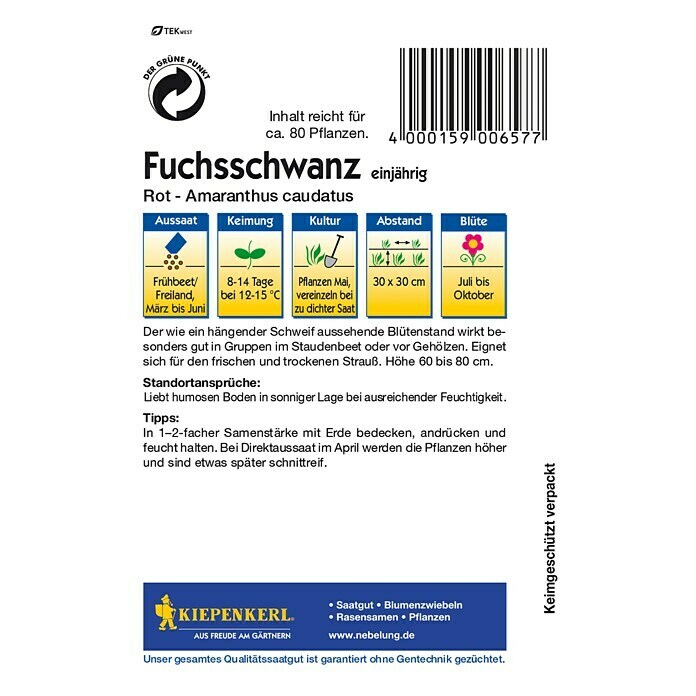 FUCHSSCHWANZ HAENG. BLUETENAEHRE