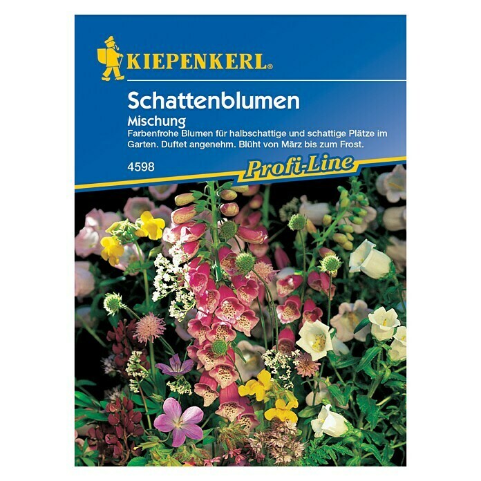 Kiepenkerl Profi-Line Blumensamen SchattenblumenVerschiedene Sorten, Mehrfarbig, 3 m² - 4 m² Front View