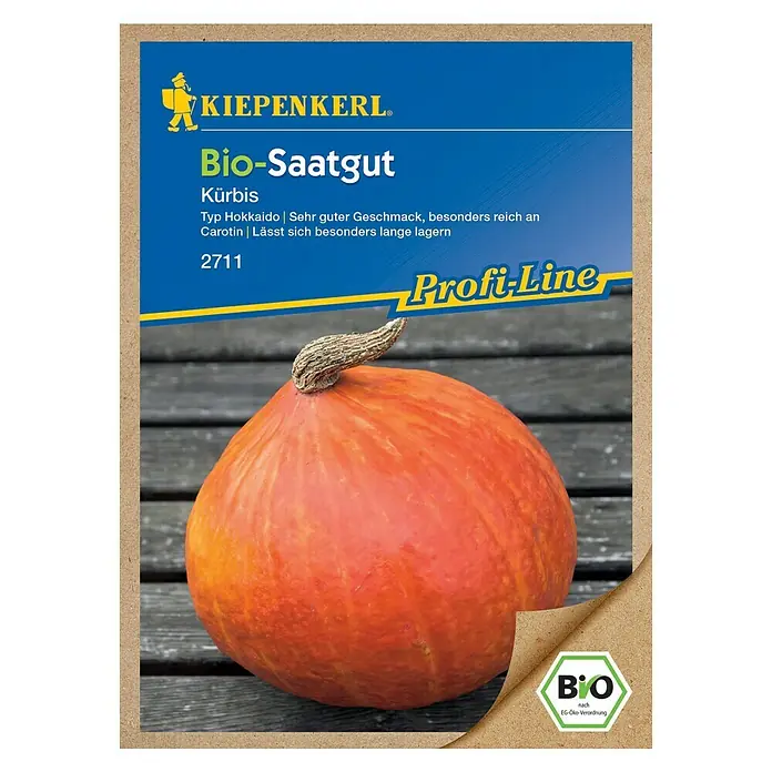 Kiepenkerl Profi-Line Gemüsesamen Kürbis - Hokkaido Bio, Cucurbita maxima, Erntezeit: September - Bild von Kiepenkerl Bio-Saatgut Kürbis.