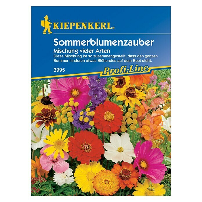 Kiepenkerl Profi-Line Blumensamen SommerblumenzauberVerschiedene Sorten, Mehrfarbig, 2 m² Front View