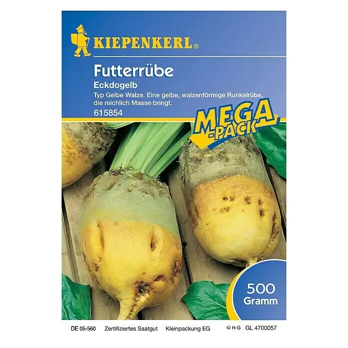 Kiepenkerl Saatgut Futterrübe - Eckdogelb, 500 g - Vorderansicht
