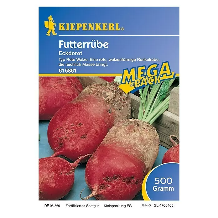 Kiepenkerl Saatgut Futterrübe - Eckdorot, 500 g - Vorderansicht