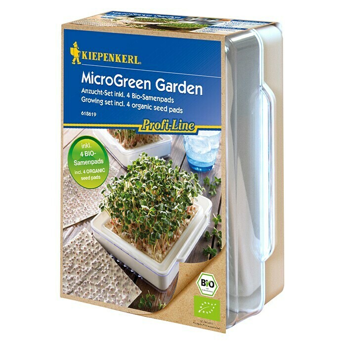 Kiepenkerl Anzucht-Set MicroGreen GardenVerschiedene Sorten Diagonal View