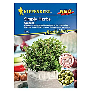 Kiepenkerl Profi-Line Kräutersamen Oregano Simply Herbs (Origanum vulgare, Erntezeit: Juni)