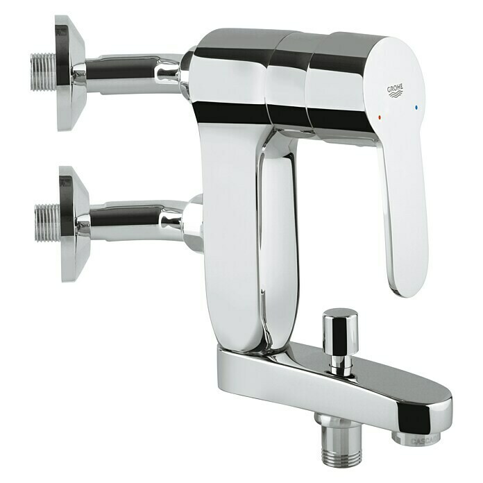 Grohe Badewannenarmatur Eurostyle C VerticaChrom, Glänzend, Ausladung: 120 mm Diagonal View