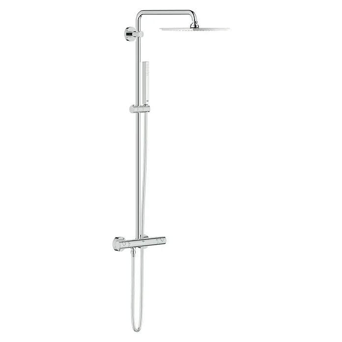 Grohe Euphoria Duschsystem XXL 230 - Mit Thermostatarmatur, Lochabstand: 101,6 cm, Anzahl Strahlarten: 1 Stk., Chrom - Eine moderne Duschsäule mit Kopf- und Handbrause, verchromt für ein elegantes Badezimmer-Design.