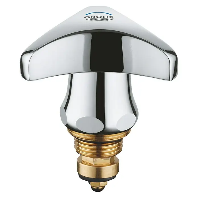 Grohe Hahnoberteil Atlanta Trecorn - ½″, Chrom/Blau - Grohe Einhandmischer-Kartusche für Waschtischarmatur mit glänzender Chromoberfläche und Messingkomponenten.