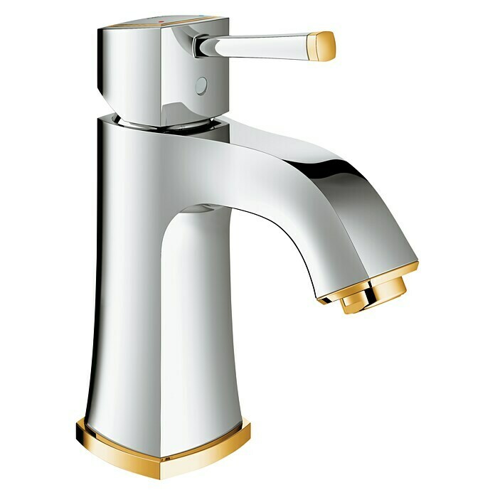 Grohe Grandera Waschtischarmatur M-Size (Ohne Zugstange, Chrom/Gold, Glänzend)