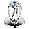 Grohe Hahnoberteil Brillant (½″, Chrom/Blau, Schubrosette) | BAUHAUS