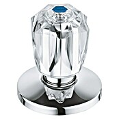 Grohe Hahnoberteil Brillant (½″, Chrom/Blau, Schubrosette) | BAUHAUS
