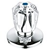 Grohe Hahnoberteil Brillant (¾″, Chrom/Blau, Schubrosette) | BAUHAUS
