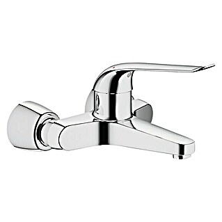 Grohe Euroeco Special Waschtischarmatur (Wandmontage, Chrom, Glänzend, Ausladung Armatur: 221 mm, mit absperrbaren S-Anschlüssen)