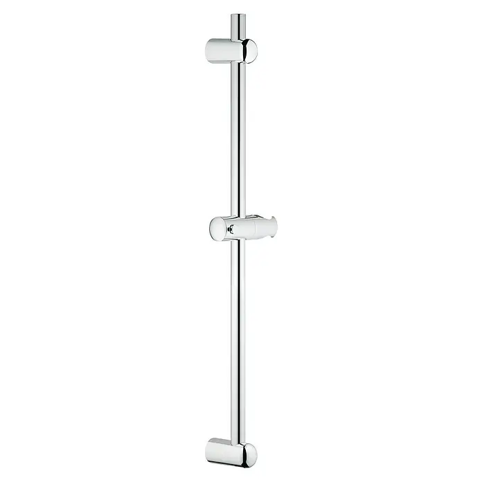 Grohe Euphoria Brausestange - Höhe: 62 cm, Lochabstand: 47 cm - 62 cm, Chrom - Detaillierter Blick auf eine elegante, verchromte Duschstange. Das moderne Design wird durch glänzende Oberflächen hervorgehoben.
