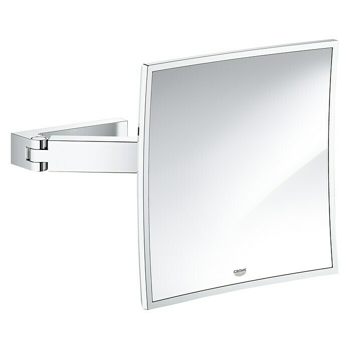 Grohe Selection Cube KosmetikspiegelVergrößerung: 3-fach, B x H: 22,3 x 22,3 cm, Chrom Diagonal View