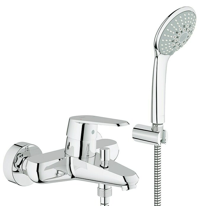 Grohe Eurodisc Cosmopolitan Badewannenarmatur (Ausladung Armatur: 184 mm, Chrom, Glänzend, Handbrause) | BAUHAUS