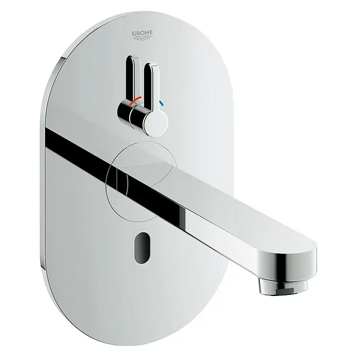 Grohe Eurosmart Cosmopolitan Waschtischarmatur - Wandmontage, Chrom, Glänzend, Ausladung Armatur: 172 mm - Elegante Grohe Waschtischarmatur mit schlankem Design und präziser Temperaturregelung. Die hochwertige Verarbeitung sorgt für Langlebigkeit.