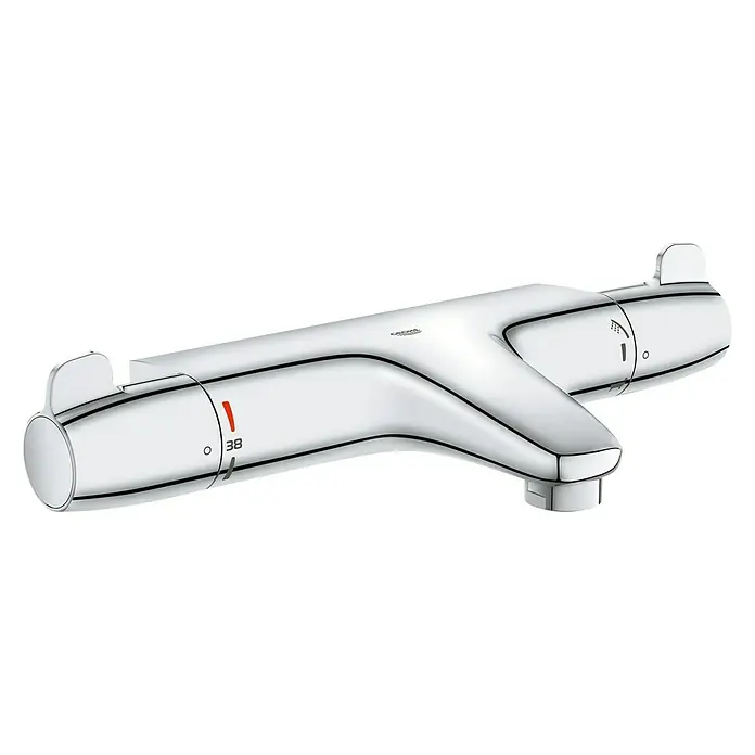 Grohe Grohtherm Special Wannenthermostat 1 - Chrom - Abgebildete ist eine Grohe Duscharmatur, die sich durch modernes Design und hochwertige Verarbeitung auszeichnet.