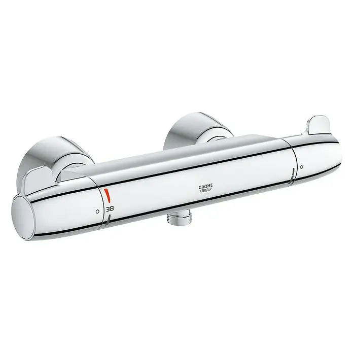 Grohe Grohtherm Special Thermostatarmatur Typ 1 - Breite: 31,5 cm, Chrom, Glänzend - Die Grohe Grohtherm 800 Thermostat-Brausebatterie mit Chromoberfläche für ein modernes Bad-Design.