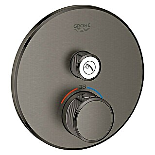 Grohe Grohtherm SmartControl UP-Thermostatarmatur (1 Stk., Rund, Hard Graphite, Glänzend)