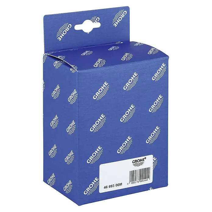 Grohe Geruchsfilter - Passend für: Grohe Wand-Dusch-WC-Set Sensia - Produktverpackung von GROHE mit blauem Hintergrund und dem GROHE-Logo, die Produktinformationen und den Barcode zeigt.
