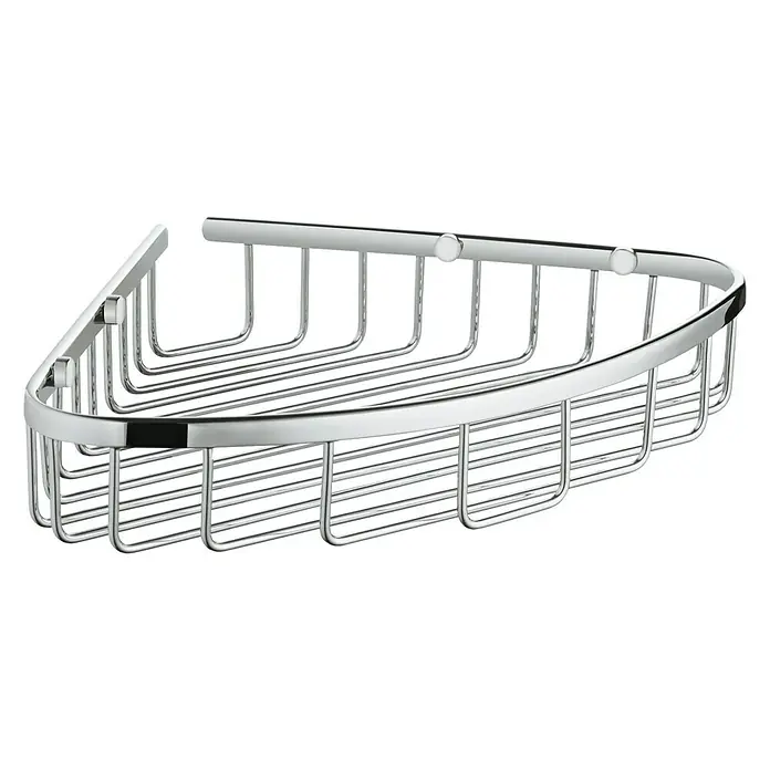 Grohe Bau Cosmopolitan Eckduschkorb - L x B x H: 22,3 x 30,3 x 5 cm, Chrom, Verchromt - Eckregal aus Chromdraht für Badezimmer. Praktisches und stilvolles Accessoire für die Dusche zur Aufbewahrung von Duschutensilien.