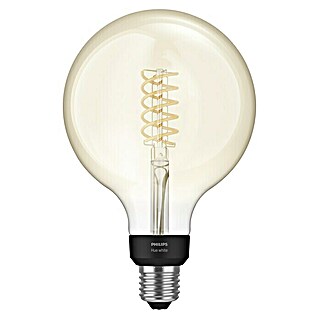 Philips Hue LED-Lampe Smart Vintage E27 (7 W, Warmweiß, G125, Dimmbar)