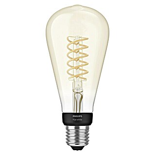 Philips Hue LED-Lampe Smart Vintage E27 (7 W, Warmweiß, ST72, Dimmbar)