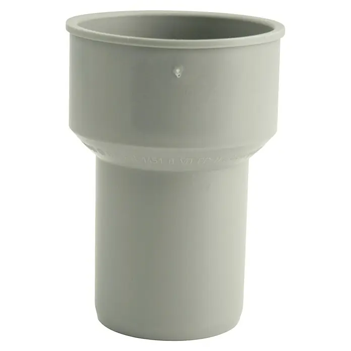 Marley HTS-M-Anschluss ohne Nippel DN32/32 - Grau - Ein graues, formschönes PVC-Reduzierstück für Sanitäranwendungen. Ideal für Rohranschlüsse unterschiedlicher Durchmesser im Hausbau.