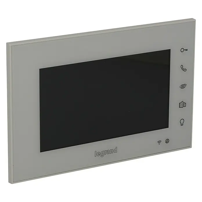 Legrand Monitor de interfono Easy Kit Connected - Blanco - Un primer plano de un dispositivo de domótica de Legrand, que muestra un diseño elegante y controles intuitivos para un hogar moderno.