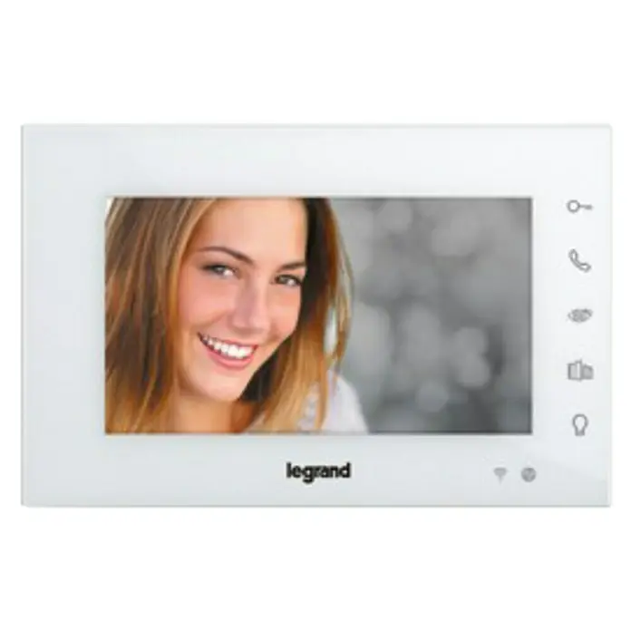 Legrand Monitor de interfono Easy Kit Connected - Blanco - Videoportero Legrand con pantalla clara para una comunicación fiable y la supervisión de tu entrada.