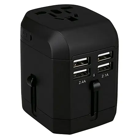 Metronic  Cargador de viaje 4 puertos USB