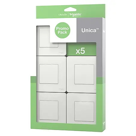 Schneider Electric New Unica Conmutador polar Pack 5