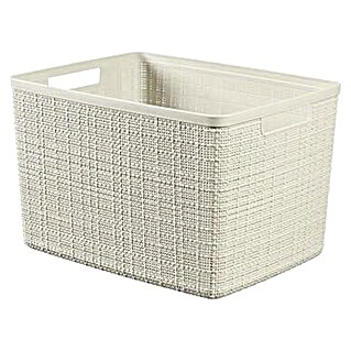 Curver Kutija za pohranjivanje Jute L - Creme (D x Š x V: 36 x 28 x 23 cm, Plastika, Kremasto)