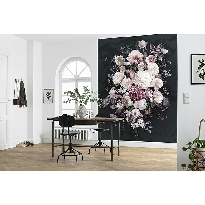 Komar Fototapete Bouquet Noir  (4 -tlg., B x H: 200 x 250 cm, Vlies) | BAUHAUS