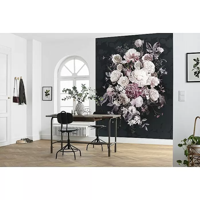 Komar Fototapete Bouquet Noir - 4 -tlg., B x H: 200 x 250 cm, Vlies - Stimmungsaufnahme