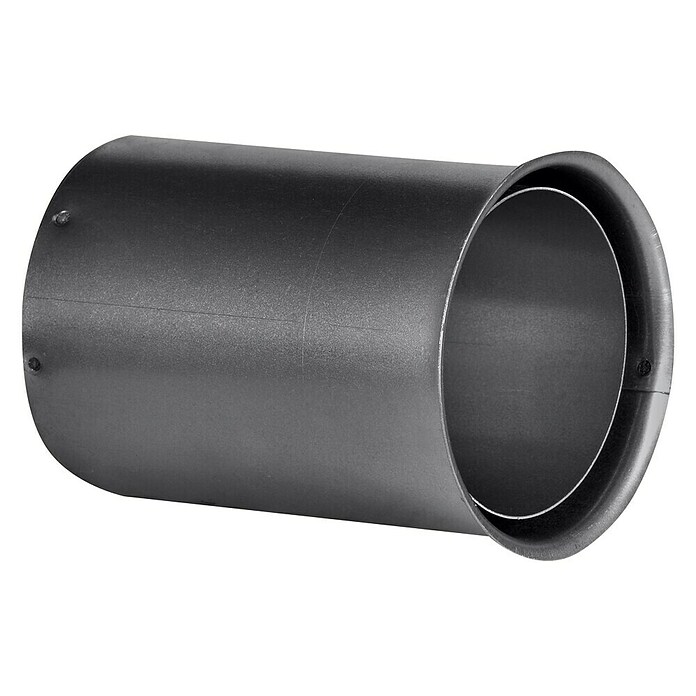 Doppelwandfutter (Durchmesser: 80 mm, Feueraluminiert, Silbergrau)