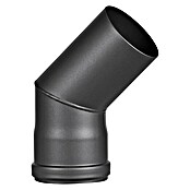 Pellet-Rohrbogen (Durchmesser: 80 mm, Bogenwinkel: 45°, Edelstahl, Pulverbeschichtet, Schwarz)