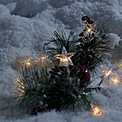 Konstsmide LED-Lichterkette Sterne (Außen, 40-flammig, Kabellänge: 3,9 m, Batteriebetrieben, Warmweiß)