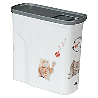 Curver Voederbox Kat (20,5 x 9 x 19,5 cm, Capaciteit: 2 l, Kunststof, Motief: Katten)
