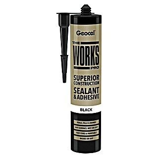 BHS Málaga Silicona Geocel (290 ml, Negro)