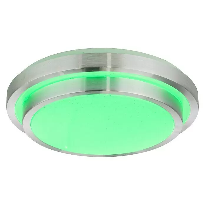 Lavida LED-Deckenleuchte rund Viano - 24 W, Ø x H: 410 mm x 10,5 cm, Weiß, Kaltweiß - Diagonale Ansicht